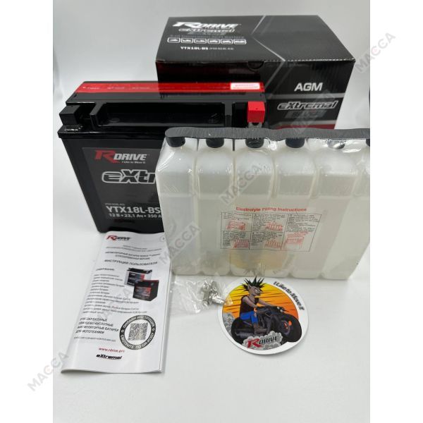 Аккумулятор RDRIVE eXtremal Silver YTX18L-BS / Y50-N18L-A3, изображение 7