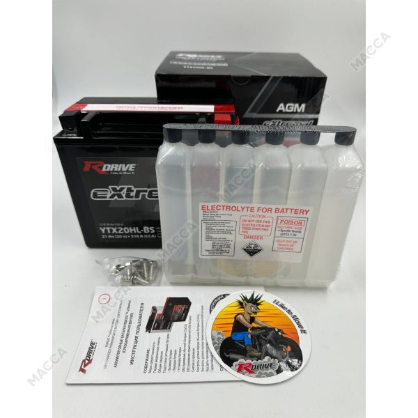 Аккумулятор RDRIVE eXtremal Silver YTX20HL-BS, изображение 8