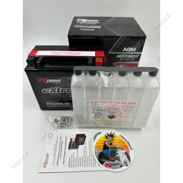 Аккумулятор RDRIVE eXtremal Silver YTX20HL-BS, изображение 9