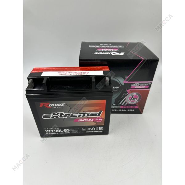Аккумулятор RDRIVE eXtremal Iridium YT19BL-BS, изображение 2