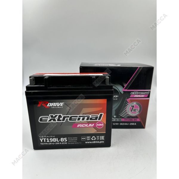 Аккумулятор RDRIVE eXtremal Iridium YT19BL-BS, изображение 6