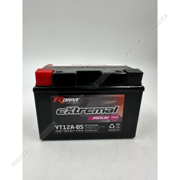 Мотоциклетный аккумулятор RDrive eXtremal IRIDIUM YT12А-BS