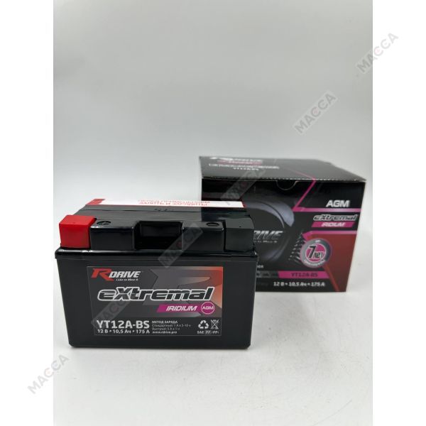 Мотоциклетный аккумулятор RDrive eXtremal IRIDIUM YT12А-BS, изображение 3