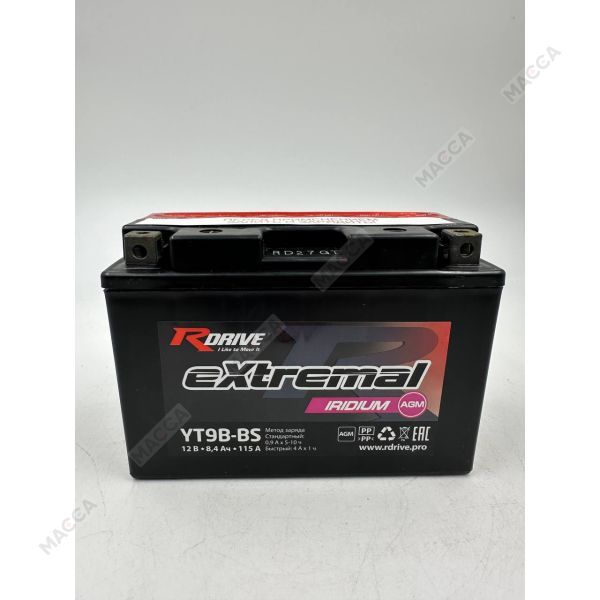 Аккумулятор RDRIVE eXtremal Iridium YT9B-BS