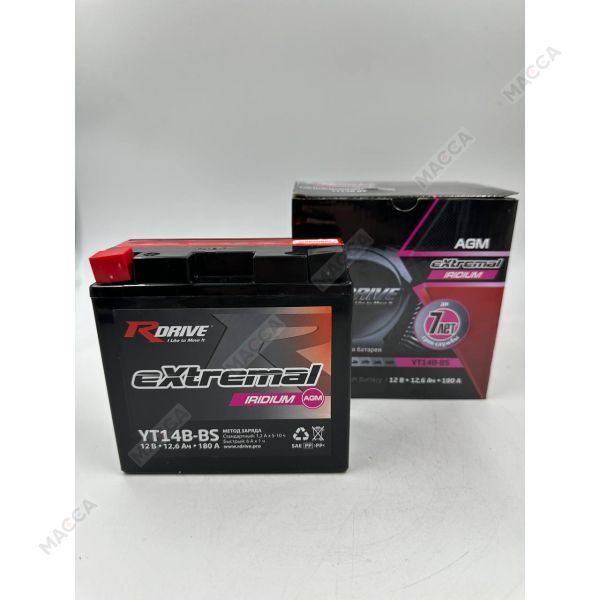 Аккумулятор RDRIVE eXtremal Iridium YT14B-BS, изображение 3