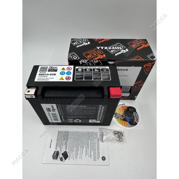 Аккумулятор RDrive OEM ДЕТАЛИ YTX24HL (66010-82B HARLEY DAVIDSON, изображение 6
