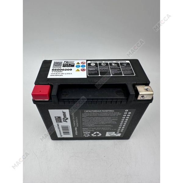 Аккумулятор RDrive OEM ДЕТАЛИ YTX20H (66000209 HARLEY DAVIDSON), изображение 3