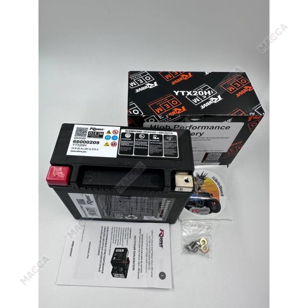 Аккумулятор RDrive OEM ДЕТАЛИ YTX20H (66000209 HARLEY DAVIDSON)