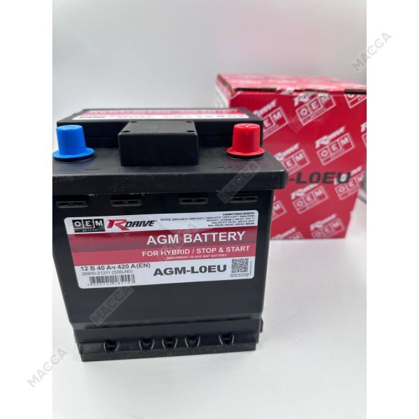 Аккумулятор RDrive OEM AGM-L0EU (28800-21211 / 335LN0 TOYOTA), изображение 11