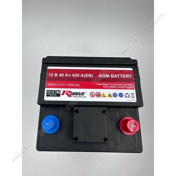 Аккумулятор RDrive OEM AGM-L0EU (28800-21211 / 335LN0 TOYOTA), изображение 3