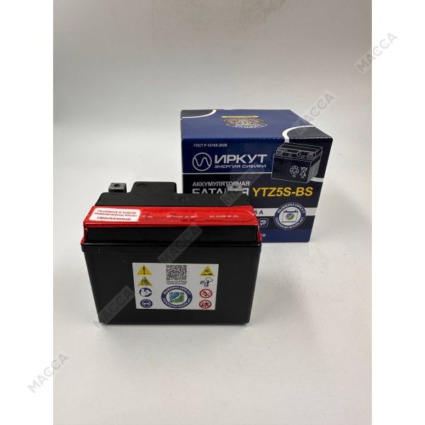 Мотоциклетный аккумулятор ИРКУТ YTZ5S-BS, изображение 5