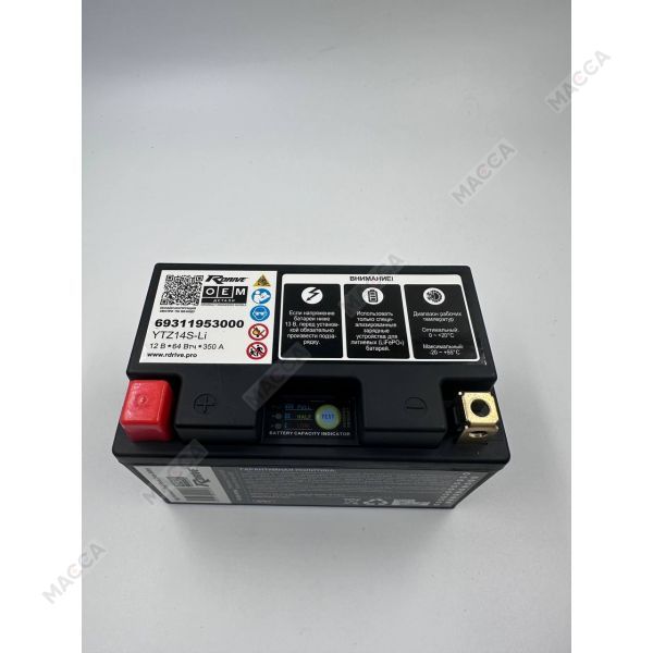 Мотоциклетный аккумулятор RDrive OEM Детали YTZ14S-Li 69311953000, изображение 2