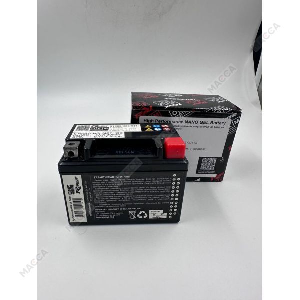 Мотоциклетный аккумулятор RDrive OEM Детали 31500-K26-911 (YTZ5S-GEL), изображение 2