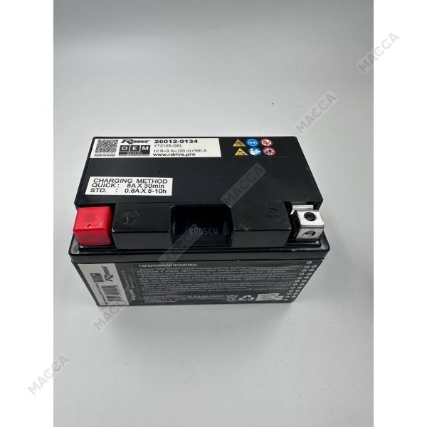 Мотоциклетный аккумулятор RDrive OEM Детали 26012-0134 (YTZ10S-GEL), изображение 3
