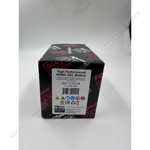 Мотоциклетный аккумулятор RDrive OEM Детали 26012-0134 (YTZ10S-GEL), изображение 4