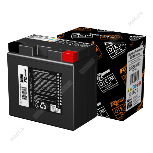 Мотоциклетный аккумулятор RDrive OEM Детали 65958-04C (GYZ16HL), изображение 12