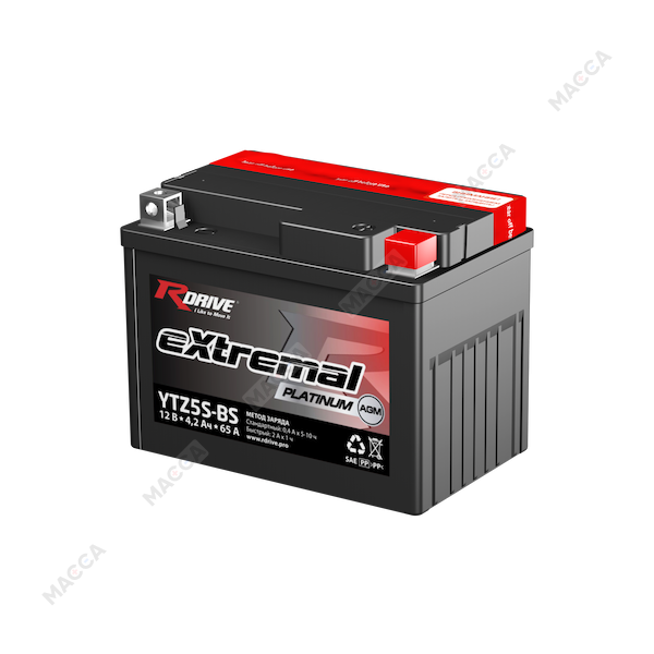 Мотоциклетный аккумулятор RDrive extremal PLATINUM YTZ5S-BS