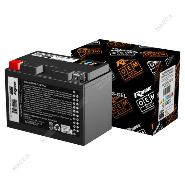 Мотоциклетный аккумулятор RDrive OEM Детали 31500-MGS-D32 (YTZ12S-GEL)