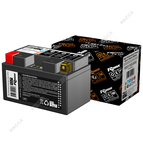 Мотоциклетный аккумулятор RDrive OEM Детали YTZ14S-Li 69311953000