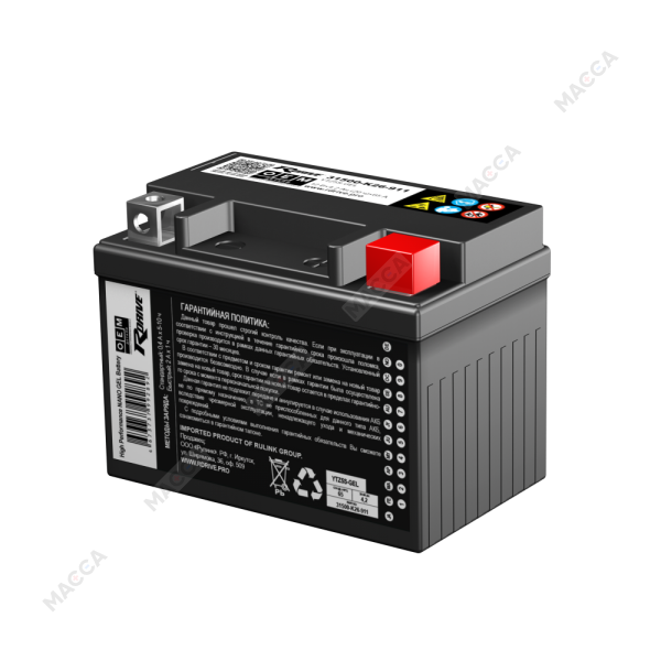 Мотоциклетный аккумулятор RDrive OEM Детали 31500-K26-911 (YTZ5S-GEL), изображение 2