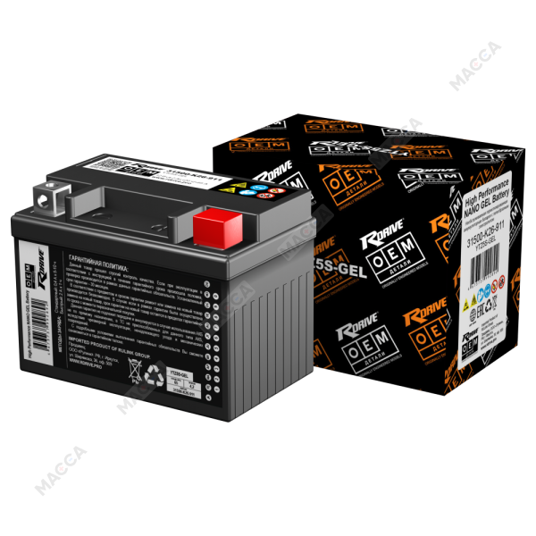 Мотоциклетный аккумулятор RDrive OEM Детали 31500-K26-911 (YTZ5S-GEL)